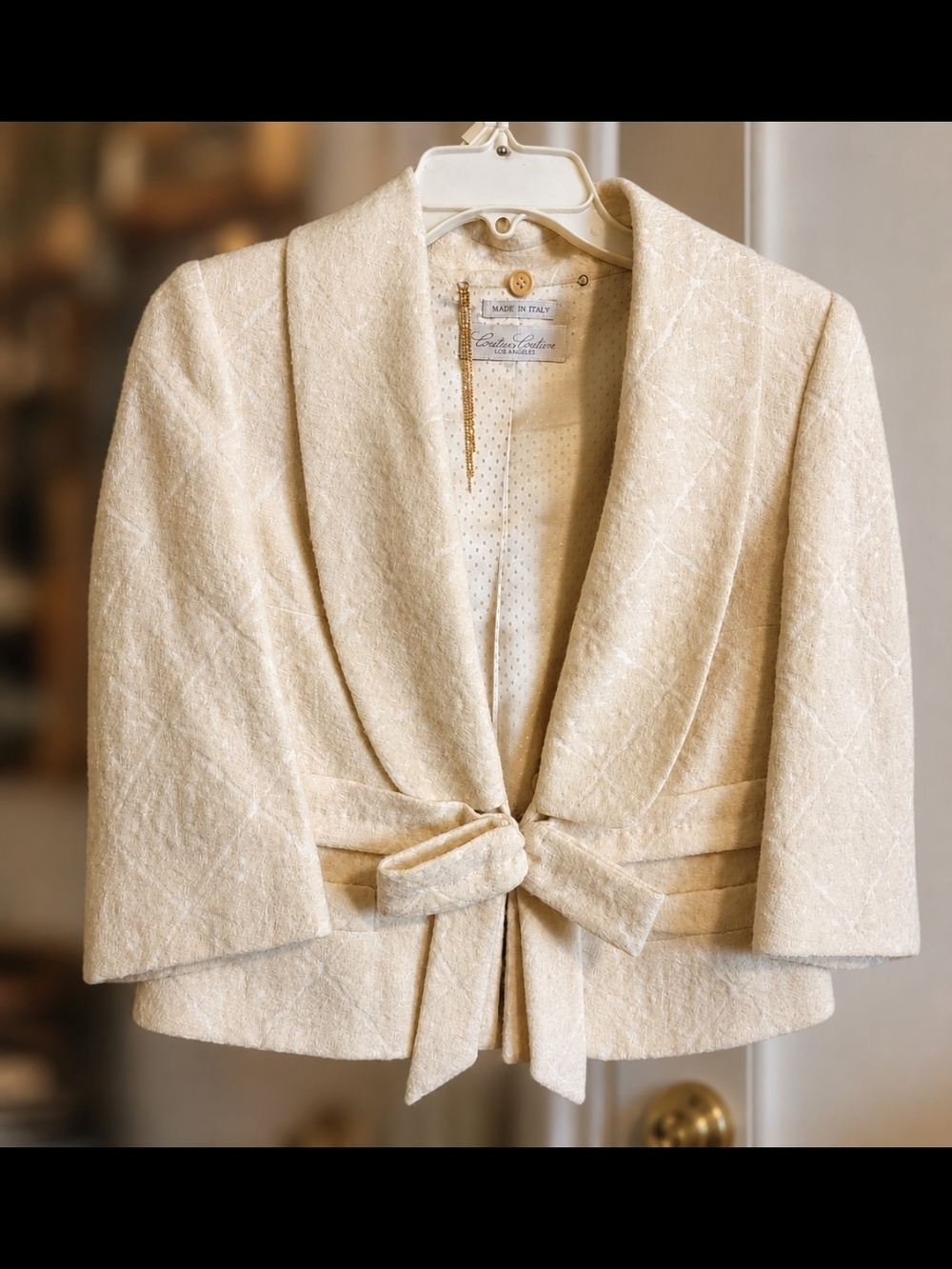 RARE Couture Couture Los Angeles Ivory Textured Jacket - Fall 07/08 - Made in It